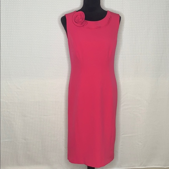 Kasper Sleeveless Ruffle Neck Sheath Dress Size 6 - Picture 1 of 8